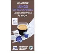 Our Essentials by Amazon Capsules de Café Lungo, Compatibles Nespresso, 20 unités, 5 paquet