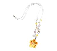 our fave Adorable collier avec pendentif en forme de fleur colorée en résine - Chaîne de clavicule amusante et féminine, One Size, Comme décrit, Comme décrit.