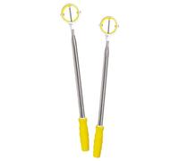 our fave Balle de golf en cage blanche efficace avec accents jaunes pour une visibilité facile et un ramassage sur le sable ergonomique Collecteur de balles de golf