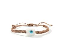 our fave Bracelet réglable en cordon de coton avec perles de verre œil de tambour - Cadeau minimaliste - Cadeau pour femme - Polyvalent - Usage quotidien, One Size, Comme décrit