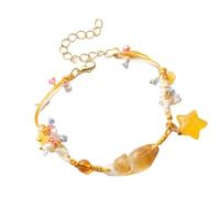 our fave Bracelet réglable en résine en forme de chat avec étoiles et fleurs pour filles, One Size, Comme décrit