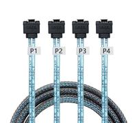 our fave Câble de données SAS4.0 flexible à 4 voies prenant en charge des connecteurs coudés à 90 degrés pour disque dur hôte hôte