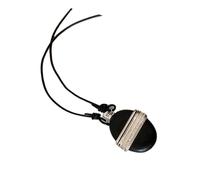 our fave Collier à breloques en forme de flasque, chaîne réglable, bijou de cou unique, texture bois, pour étudiants, collier vintage professionnel, One Size, Comme décrit, Comme décrit.