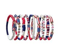 our fave Ensemble de bracelets empilables en argile pour célébrations du 4 juillet