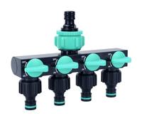 our fave Flows Répartiteur d'eau de jardin avec 4 vannes indépendantes Connecteur de robinet Accessoires de jardin Distributeur d'eau Répartiteur à haut débit