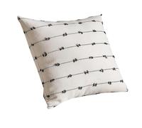 our fave Housse de coussin en polycoton 45 x 45 cm - Respirant - Motif jacquard rayé - Doux pour la peau - Accessoire pour la maison et l'hôtel - Housse d'oreiller en mélange de coton et polyester