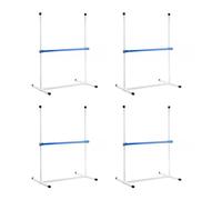 our fave Kit d'entraînement à l'agilité pour animaux domestiques à 4 poteaux - Design portable avec sac de rangement - Hauteur réglable - Obstacles pour animaux domestiques