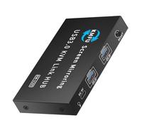 our fave La commutation KVM Plug and Play USB 3.0 permet de contrôler les claviers sur 2 ordinateurs simultanément à vitesse rapide de transfert de données