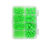 our fave Lot de 346 perles fluorescentes flexibles pour pêche de nuit - Plusieurs tailles - Longue durée - Pour une meilleure visibilité - Brille les perles de pêche