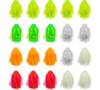 our fave Lot de hochets compacts pour pêcheurs d'eau douce | Lot de 20 accessoires de coque extérieure avec perles internes en métal, couleurs assorties, matériel de pêche Lake River