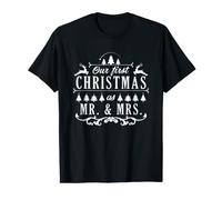 Our First Christmas Mr Mrs Christmas Couple de Père Noël T-Shirt
