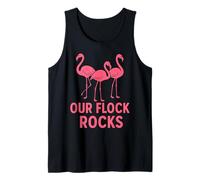 Our Flock Rocks Pink Flamingo Funny Matching Family Group Débardeur