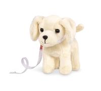 Our Generation 70.35120Z Chien Golden Retriever | Comprend 3 pièces au total : chiot en peluche de 15 cm, collier et laisse amovible; pour poupées de 46 cm; 3 ans et +