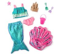 Our Generation - Accessoires de poupée de 46 cm - Palme de natation sirène et tenue de maillot de bain - Jouet de plage avec bouée gonflable en coquillages - Jeu de rôle - Jouet pour enfants à partir