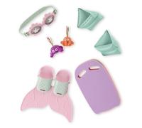 Our Generation Accessoires pour poupée 46 cm - Palme de natation sirène et kickboard - Brassards gonflables, jouets de plongée et lunettes de plongée - Mermaid Tales - Jouets pour enfants à partir de