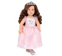 Our Generation Amina - Poupée de Danse de Salon avec diadème, Robe enchanteresse, Longs Cheveux Bruns, Beaux Yeux Bruns, Bras et Jambes Mobiles, poupée Tendance pour Enfants de 3 Ans et Plus 45,7 cm
