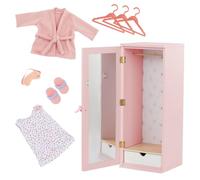 Our Generation Armoire en Bois avec Accessoires