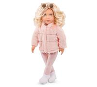 Our Generation - Ava - Poupée de Mode de 46 cm - Yeux Bleus clairs et Cheveux blonds ondulés réalistes - Ensemble Manteau en Fausse Fourrure Rose - Jouer à Faire Semblant - 3 Ans et +
