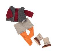 Our Generation Dolls Red My Mind Striped Shorts With Fur Vest Outfit For Dolls, 18