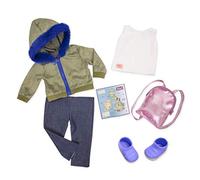 Our Generation - BD30403Z - Tenue deluxe - veste kaki et bleue