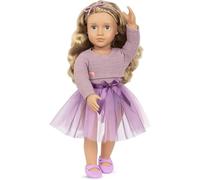 Our Generation - BD31316C1Z - Poupée Classique - Savannah | Cheveux blonds ondulés, yeux bleu foncé qui s’ouvrent et se ferment, robe de ballet, boléro et chaussons, 3 ans et +