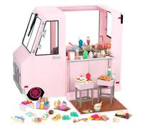 Our Generation - Camion à Glace Sweet Stop - Rose - Jeu de véhicules Roses - Accessoires pour poupées de 46 cm - Jouer à Faire Semblant - 3 Ans et +