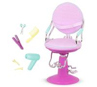 Our Generation - Jeu de chaises de Salon réglables - Sèche-Cheveux et Outils de coiffage - Accessoires pour poupées de 46 cm - Jouer à Faire Semblant - 3 Ans et +