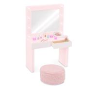 Our Generation - Ensemble de vanité Glam & Glow - Jeu de Table de Toilette Rose - Miroir Lumineux - Articles de Maquillage et de stylisme - Accessoires pour poupées de 46 cm - 3 Ans et +