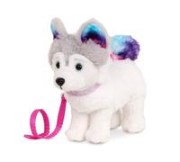 Our Generation - Husky sibérien - Peluche chien - Pattes pliables, queue et oreilles arc-en-ciel - Animal en peluche - Jouer à faire semblant - 3 ans et +