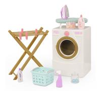 Our Generation - Jour de lessive - Machine à Laver Les poupées - Support de séchage, Fer à Repasser et kit de Nettoyage - Accessoires pour Maison de poupée 46 cm - Jouets pour Enfants de 3 Ans et +
