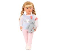 Our Generation Poupée Pyjama de 46 cm, avec Pyjama et Lapin en Peluche, Convient à Tous Les Ensembles de poupées de 46 cm, recommandée pour Les Enfants âgés de 3 à 8 Ans
