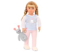 Our Generation Poupée Pyjama de 46 cm, avec Pyjama et Lapin en Peluche, Convient à Tous Les Ensembles de poupées de 46 cm, recommandée pour Les Enfants âgés de 3 à 8 Ans