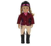 Our Generation Lily Anna Poseable Deluxe Doll Set with Riding Outfit, Award Ceremony Outfit, and "Adventure At Shelby Stables" Storybook