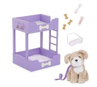 Our Generation Lit pour animal de compagnie et chiot en peluche - Jouet en peluche - Accessoires de poupée de 46 cm - Jeu de rôle - Jouet pour enfants à partir de 3 ans - Pup Bunk