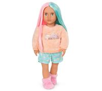 Our Generation Lumi - Poupée Best Friend de 45,7 cm avec cheveux multicolores et pyjama élégant - Compatible avec vêtements et accessoires de poupée - À partir de 3 ans