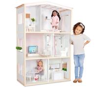 Our Generation Maison de poupée Sweet Home à 3 étages, Furniture | Pour poupées de 46 cm, comprend 70 pièces au total avec meubles mobiles, toilette sonore et 2 jardinières, 3 ans et +