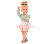Our Generation Poupée ballerine de 46 cm - Yeux verts et cheveux blonds réalistes - Robe de ballet rose et tenue shrug - Jeu de fantaisie - Jouet pour enfants à partir de 3 ans - Viola