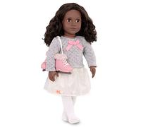 Our Generation Poupée de 46 cm - Yeux Marron et Cheveux Bruns - Tenue de Patinage sur Glace - Jeu Fantaisie - Jouet pour Enfants à partir de 3 Ans - Demi