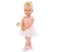 Our Generation Poupée de fée en Prune Sugar de 45,7 cm - Yeux Bleus et Cheveux blonds Longs - Robe de Ballet Rose, diadème et Accessoires muraux - Pretend Play - Toys for Kids Ages 3 & Up - Lalia