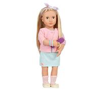 Our Generation Pretty Pom Poms Kit de Coiffure - Barrettes à Cheveux, Brosse, élastiques à Cheveux et Plus Encore - Accessoires de poupée de 46 cm - Jeu d'imagination de Coiffeur - Jouet pour Enfants