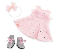 Our Generation Rose et coloré, Tenue pour poupée de 46 cm, Tenue Girly | Robe à imprimé confettis, bandeau à gros nœud et bottes à lacets; pour poupées de 46 cm, Tenue girly, Idée cadeau; 3 ans et +