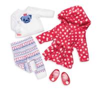 Our Generation - Se blottir contre l'autre! - Vêtements pour poupées de 46 cm - Ensemble pyjama - Peignoir à capuche - Jouer à faire semblant - 3 ans et +