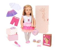 Our Generation - Théa - Poupée Fashion Starter de 46 cm sur le thème du nœud - Cheveux blonds et yeux bruns - 3 tenues et accessoires de style dans une boîte cadeau - 3 ans et +