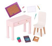 Our Generation - Dollhouse Furniture - Home Desk & Chair Set - Accessoires de poupée de 18 Pouces - Pretend Play - Toys for Kids Ages 3 & Up - OG Working Wonder Office Set