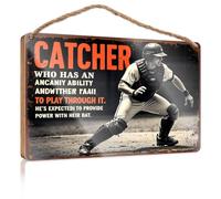 Our Home Signs For Home Decor Catcher With Unique Ability To Play Through Pain. Expected to provide power with bat.Coffee Bar Decor Pool Decorations Outdoor (15 x 28 cm)