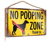Our Home Signs For Home Decor No Dog Pooping Is Allowed. Café Bar Décor Piscine Décorations Extérieur (15 x 28 cm)