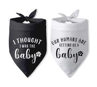 Our Humans are Getting us a Baby Dog Bandana Annonce de grossesse pour chien Accessoires Écharpe pour révélation du sexe Bandana Annonce de bébé Accessoires photo pour chiens de petite, moyenne et