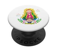 Our Lady of Guadalupe Saint Virgin Mary | Virgencita Cuidame PopSockets PopGrip Adhésif