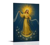 Our Lady of Lourdes Poster Peinture décorative sur toile pour salon, chambre à coucher, art mural, impression d'image moderne, décoration de salle familiale, 50 x 75 cm