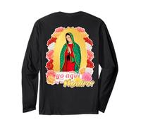 Our Lady Virgen De Guadalupe Saint Virgin Mary Roses Flowers Manche Longue